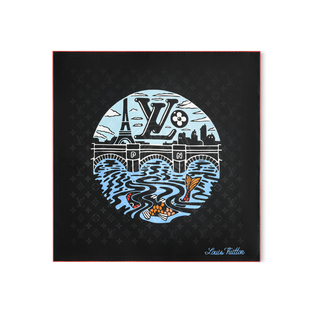 LV City Stamp Bandana S00 - Men - Accessories | LOUIS VUITTON ®